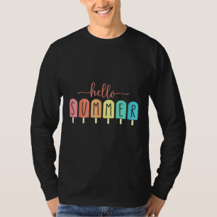 Hej Summer Ice Cream Vacation Popsicle Ice Lolly T Shirt