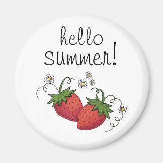"Hej Summer" jordgubbsmagnet Magnet