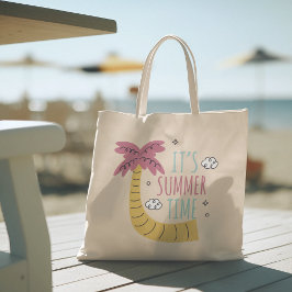 Hej Summer med Flamingo Tropical Tote Bag Tygkasse