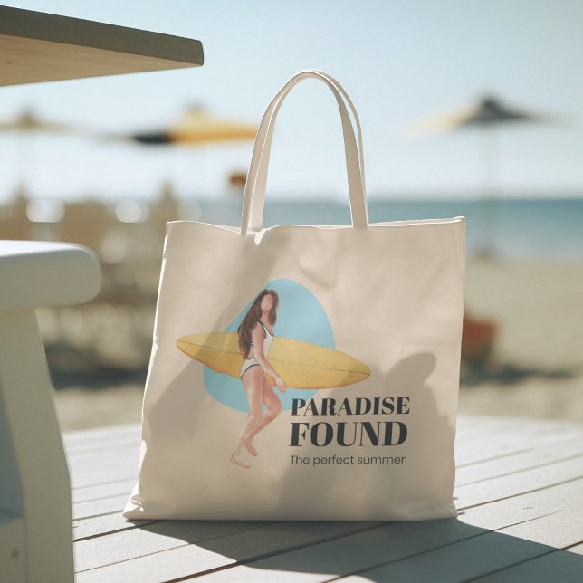 Hej Summer med typografi Tropical Tote Bag Tygkasse (hello summer, beach tote bag, vacation tote bag, school tote bag, colorful typography, gift for her)