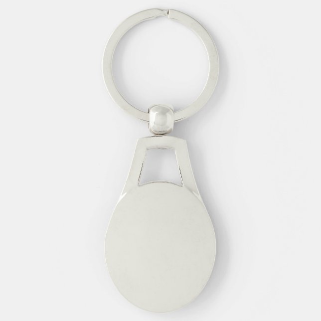 Hej Summer Ovalt Silverfärgad Nyckelring (Baksida)