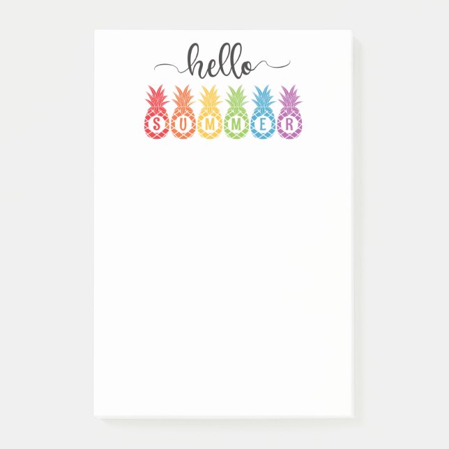 Hej Summer Pineapple Post-it Block (Framsida)