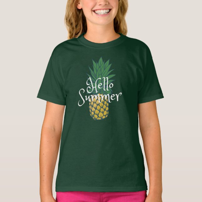 Hej Summer Pineapple T-Shirt (Framsida)