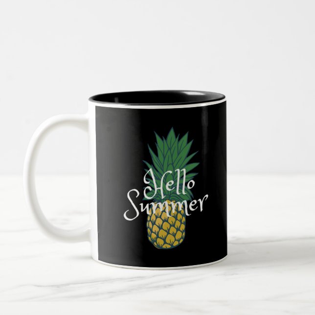 Hej Summer Pineapple Två-Tonad Mugg (Vänster)
