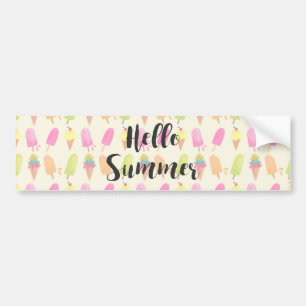 Hej Summer Popsicles and Ice Cream Bildekal