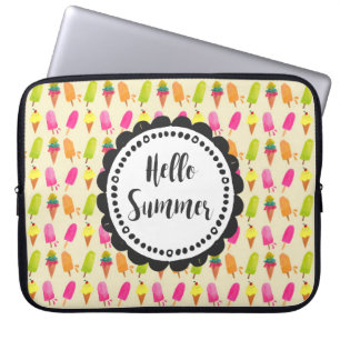 Hej Summer Popsicles and Ice Cream Laptop Fodral