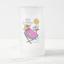Hej Summer Relaxing Watermelon Frostat Ölglas