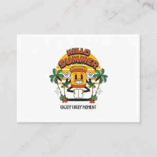 Hej Summer Retro Mascot Visitkort