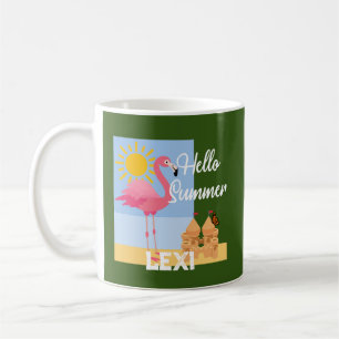 Hej Summer Rosa Flamingo Design - Classic Mugg