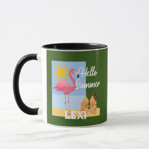 Hej Summer Rosa Flamingo Design - Combo Mugg