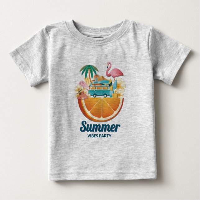 Hej Summer Sea Beach Party T-Shirt (Framsida)