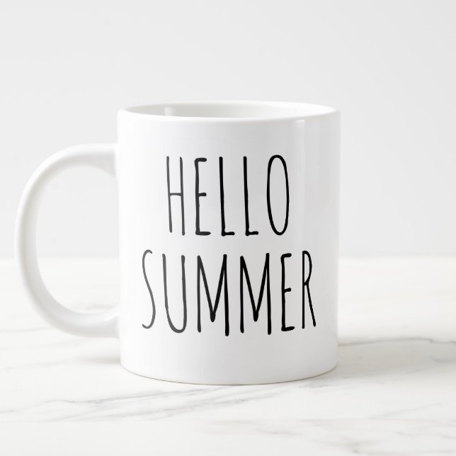 "Hej Summer" Simple Modern Farmhouse Jumbo Mugg (Vänster)