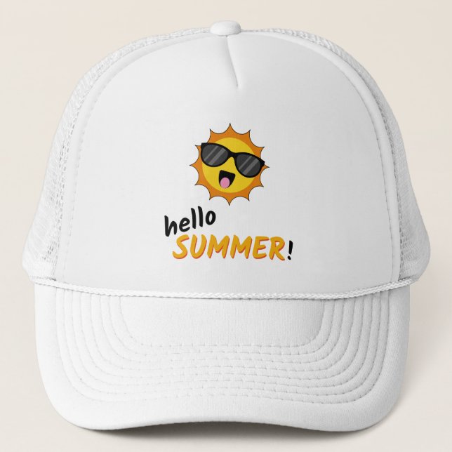 Hej Summer Sol med solglasögon Keps (Framsida)