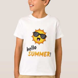 Hej Summer Sol med solglasögon T Shirt