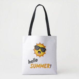 Hej Summer Sol med solglasögon Tygkasse