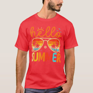 Hej Summer Sunglasses Boys Kids Summer Beach Vac T Shirt