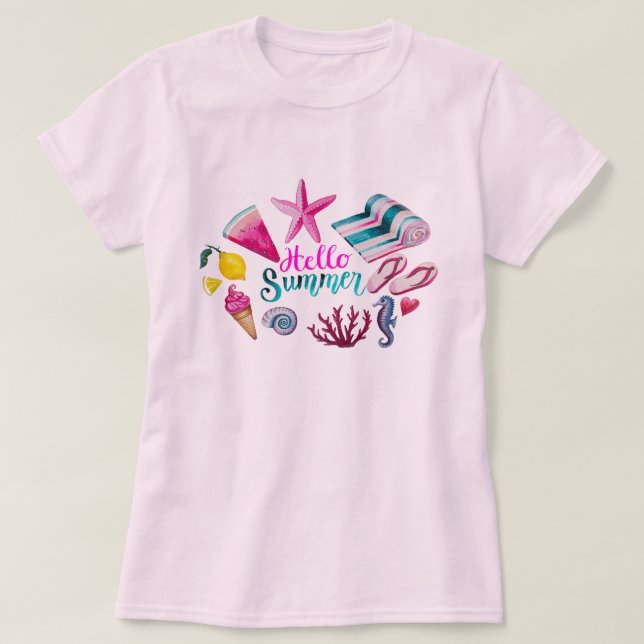 Hej Summer T Shirt (Design framsida)