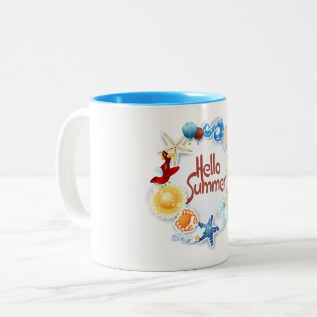 Hej Summer Två-Tonad Mugg (Framsida vänster)