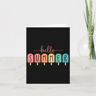 Hej Summer Vacation Ice Cream Popsicle Ice Lolly Kort