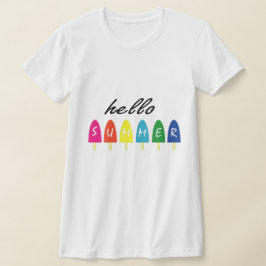 Hej Summer Vacation Ice Cream Popsicle Ice Lolly T Shirt