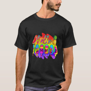 Hej Summer Vacation Ice Cream Popsicle Ice Lolly T Shirt