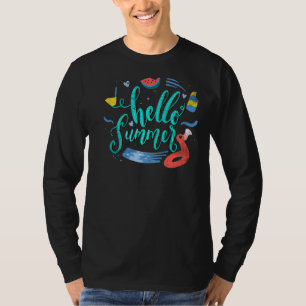 Hej Summer Vacation Ice Cream Popsicle Ice Lolly T Shirt