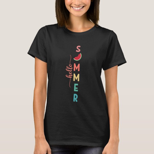 Hej Summer Vacation Vibes Shirt Ice Cream Popsic T (Framsida)