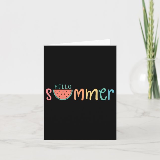 Hej Summer Vacation Watermelon Gift Kort (Framsida)