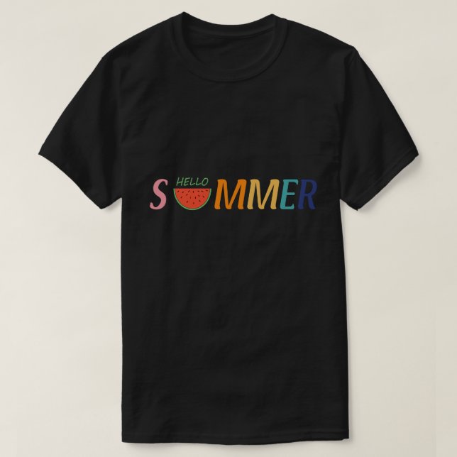 Hej Summer Vacation Watermelon Gift T Shirt (Design framsida)