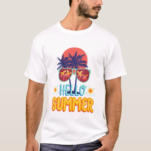 Hej Summer Vibes T Shirt (Framsida)