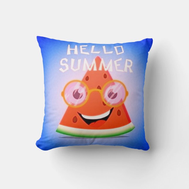 Hej Summer Watermelon Kudde (Framsida)