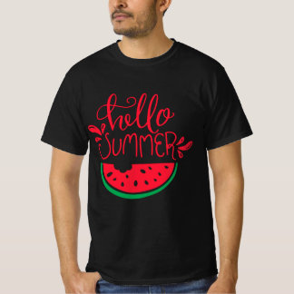 Hej Summer Watermelon Slice Design T Shirt