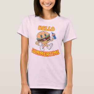 Hej Summertime Hamburger och Cola T Shirt