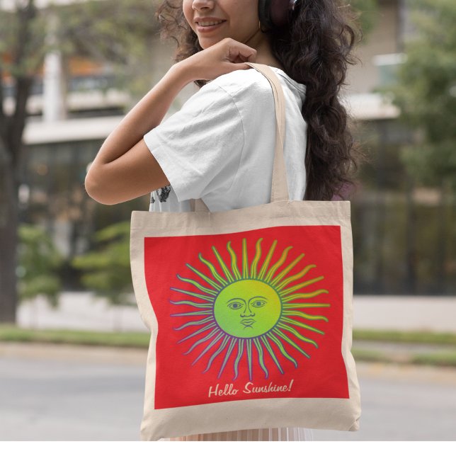 Hej Sunshine! Anpassningsbar Tote Bag Tygkasse (Customize with your text.)