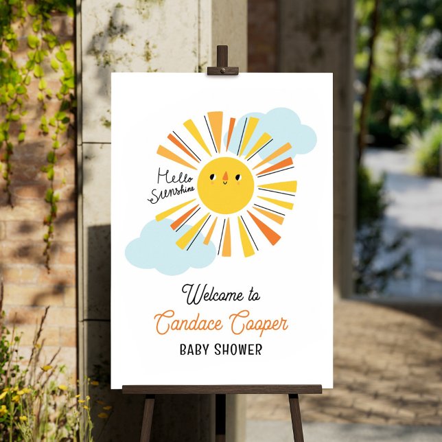 Hej Sunshine Baby Shower Välkommen Poster (Skapare uppladdad)