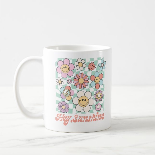 Hej Sunshine Blommigt Summer Kaffemugg (Vänster)