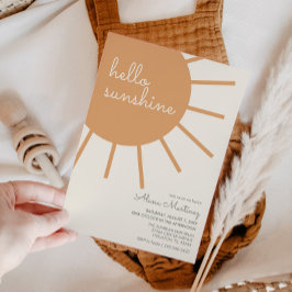 Hej Sunshine Boho Baby Shower Inbjudningar