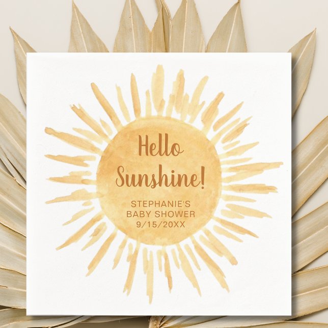 Hej Sunshine Boho Baby Shower Pappersservett (Skapare uppladdad)
