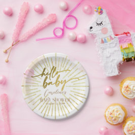 Hej Sunshine Boho Modern Lycklig Flicka Shower