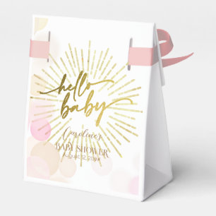 Hej Sunshine Boho Modern Lycklig Flicka Shower Presentaskar