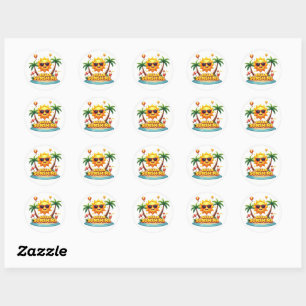 Hej Sunshine Cute Tecknad Sticker Runt Klistermärke