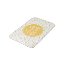 Hej Sunshine Dots Mönster Gult Faux Guld
