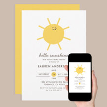 Hej Sunshine Gender Neutral Baby Shower