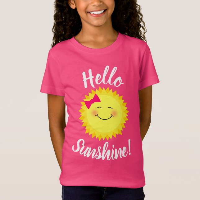Hej Sunshine Girly Sol T Shirt (Framsida)
