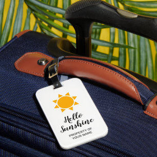 Hej Sunshine gullig sommarsemesterresa anpassnings Bagagebricka