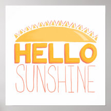 Hej Sunshine Hand Lettering