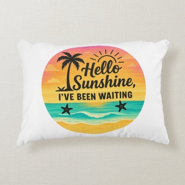 Hej Sunshine - Mysigt Prydnadskudde (Framsidan)