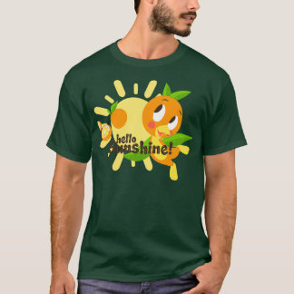 Hej Sunshine Orange Fågelvit bakgrundTShirt T Shirt