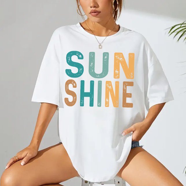 Hej Sunshine Shirt, Beach Vacation Vibes för henne T Shirt (hello sunshine shirt, sunshine shirt, retro sunshine shirt, beach vacation shirt, beachy vibes shirt)