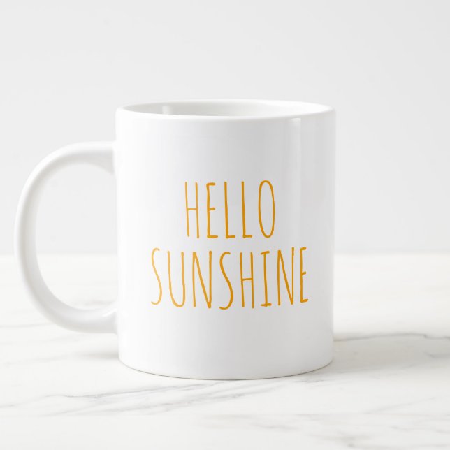 "Hej Sunshine" Simple Modern Farmhouse Jumbo Mugg (Vänster)